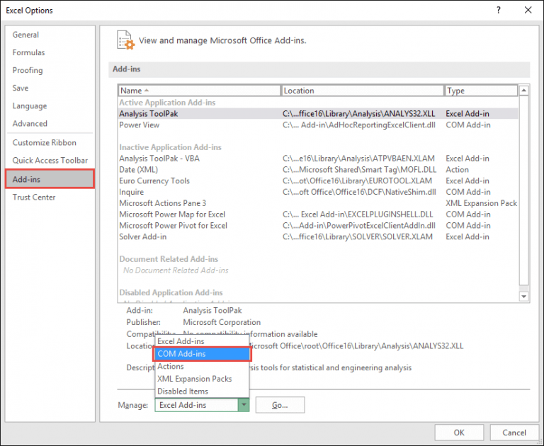 Cách cài đặt PowerPivot