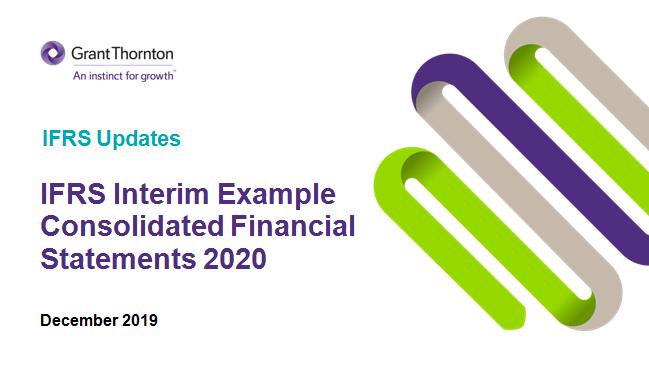 Cập nhật IFRS – Mẫu báo cáo tài chính hợp nhất giữa niên độ năm 2020