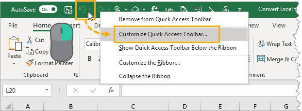 Customize The Quick Access Toolbar (1)