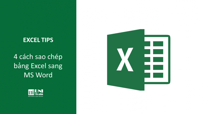 4 cách sao chép bảng Excel sang MS Word