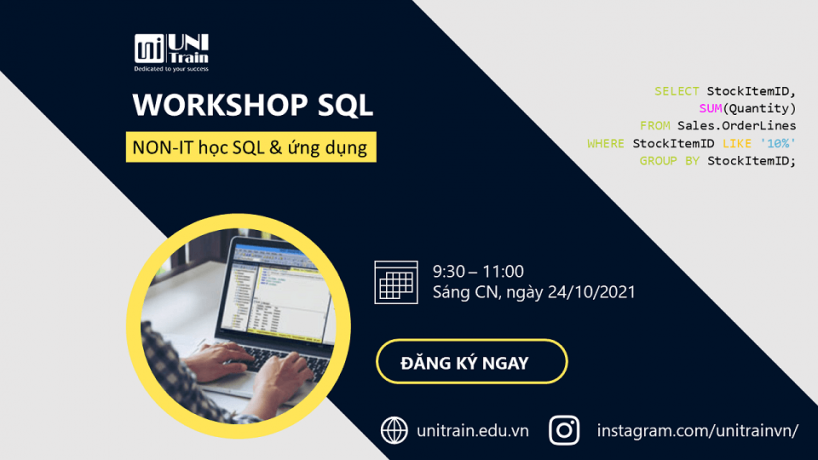 Workshop Online: NON-IT học SQL và ứng dụng vào công việc