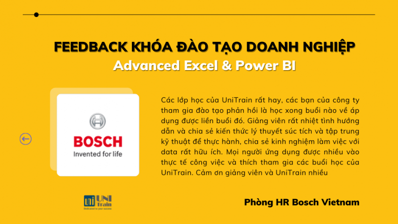 Cảm nhận học viên: Bosch Vietnam