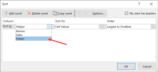 Các Cách Lật Dữ Liệu Trong Excel 5