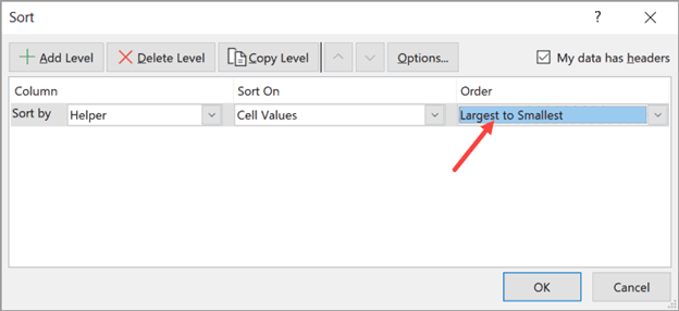 Các Cách Lật Dữ Liệu Trong Excel 6