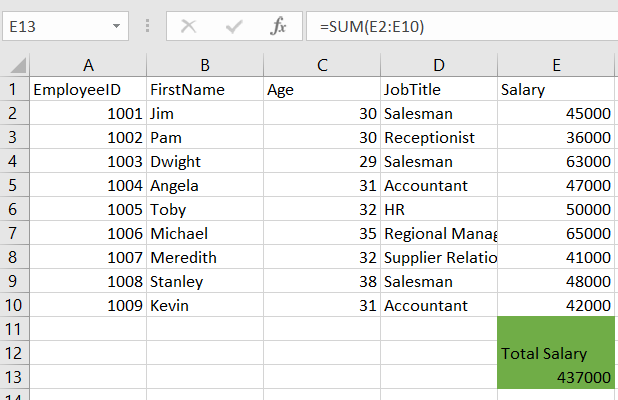 20 hàm Excel để phân tích dữ liệu