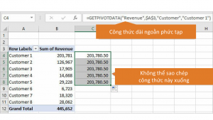 Cách tắt tính năng GETPIVOTDATA trong Pivot Tables