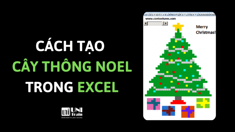 Cách tạo cây thông Noel trong Excel dễ dàng