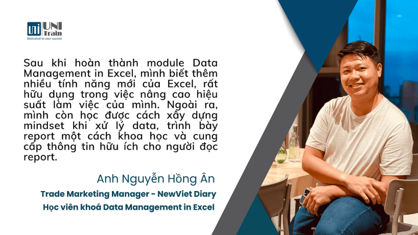 Cảm nhận học viên khoá Data Management in Excel: Anh Nguyễn Hồng Ân