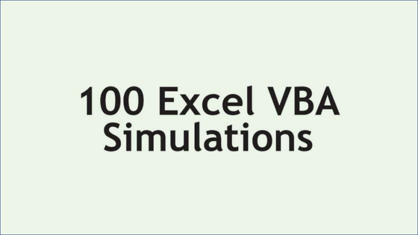 [Free download] 100 Excel VBA Simulations