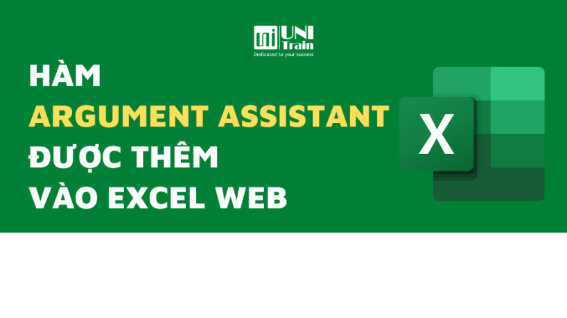 Tính năng Argument Assistance được thêm vào Excel Web