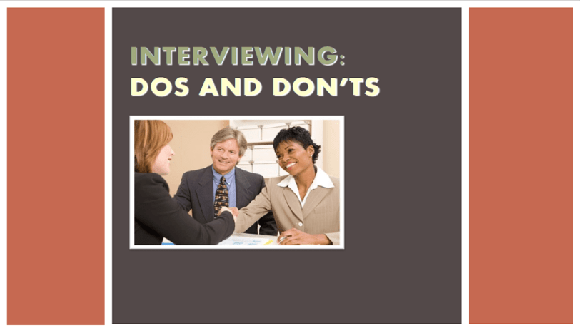 [Free download] Interviewing: Dos and don’ts