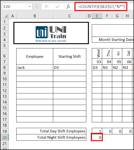 Cách tạo bảng phân công trong Excel