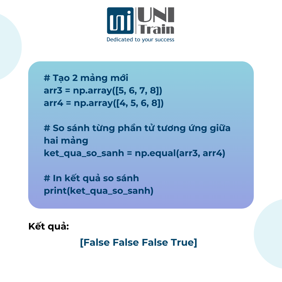 # Tạo Mảng Một Chiều Arr1 = Np.array([1, 2, 3, 4, 5]) # Tạo Mảng Hai Chiều Arr2 = Np.array([[1, 2, 3], [4, 5, 6]]) 6