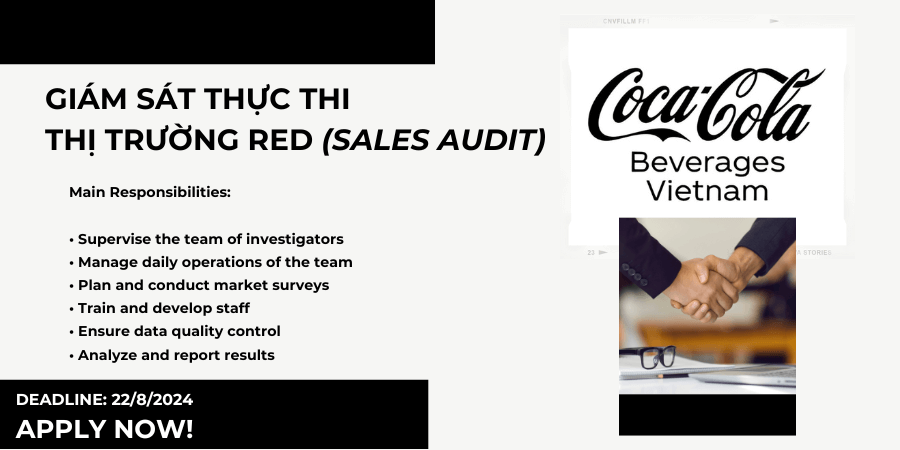 [CocaCola Berverage] Hà Nội – Giám Sát Thực Thi Thị Trường Red (Sales Audit)